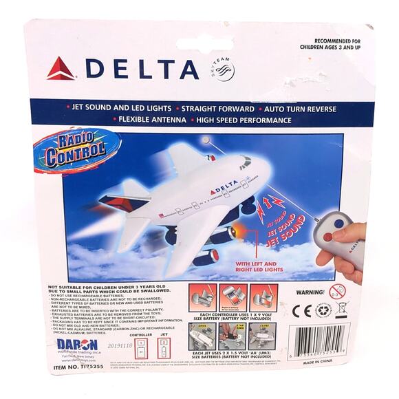 NIB Daron RC Remote Control Delta Airlines Plane Toy Rare Model Sealed - Picture 2 of 2